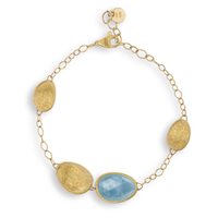 Bracelet Marco Bicego Woman Lunaria in Yellow Gold Acquamarina BB1981-AQD